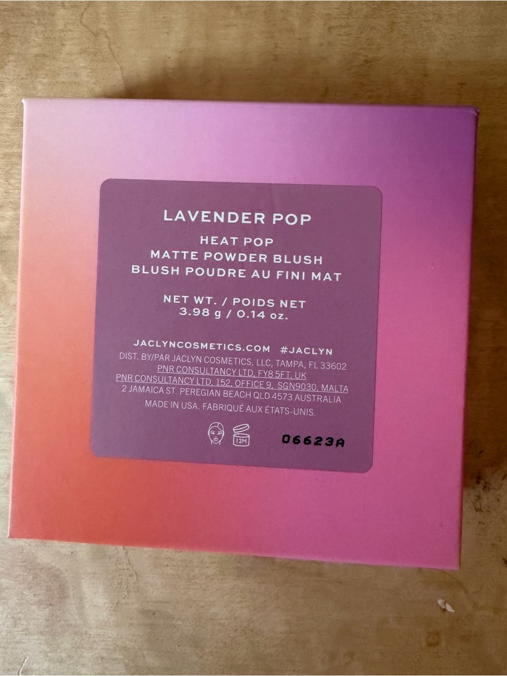 Jaclyn Cosmetics Heat Pop Matte Powder Blush — Lavender Pop - Picture 5 of 5